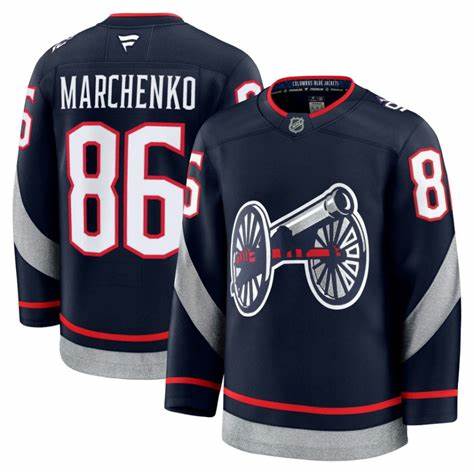 Columbus Blue Jackets #86 Kirill Marchenko Navy 2024-25 Stitched Jersey - Zenithce