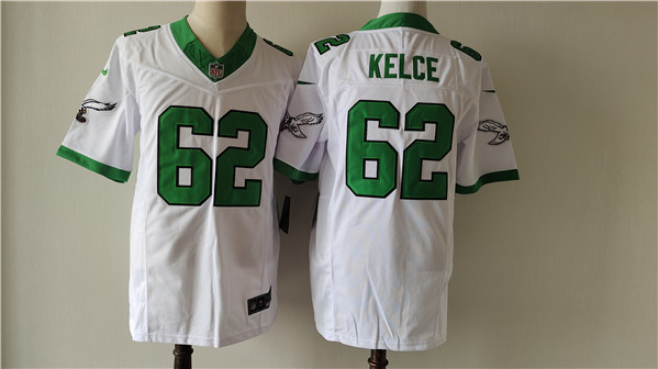Philadelphia Eagles #62 Jason Kelce White F.U.S.E. Vapor Untouchable Stitched Jersey - Zenithce