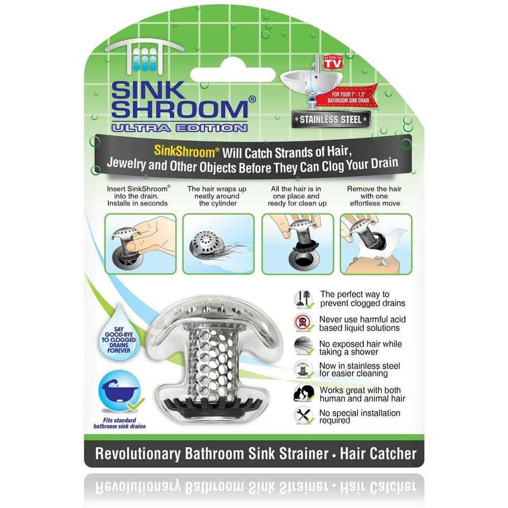SinkShroom Ultra Bathroom Sink Drain Protector SSULTR321 - Zenithce