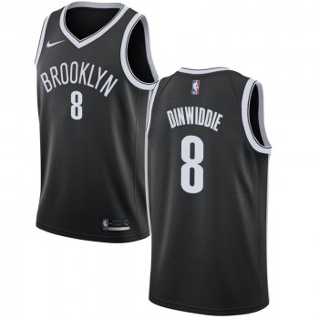 Brooklyn Nets #8 Spencer Dinwiddie Swingman Black Icon Edition Jersey - Zenithce