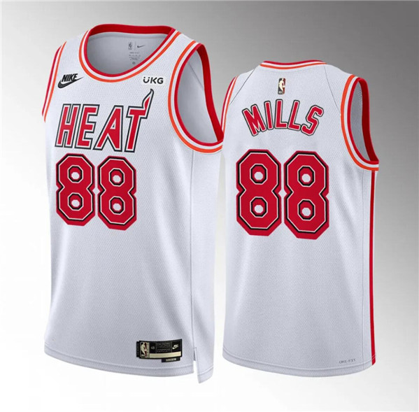 Miami Heat #88 Patrick Mills White Classic Edition Stitched Jersey - Zenithce