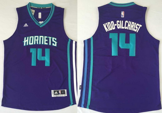 Charlotte Hornets #14 Michael Kidd-Gilchrist Revolution 30 Swingman 2015 New Purple Jersey - Zenithce
