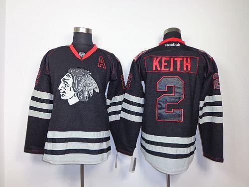Blackhawks #2 Duncan Keith Black Accelerator Stitched Jersey - Zenithce