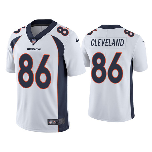 Denver Broncos #86 Tyrie Cleveland White Vapor Untouchable Limited Stitched Jersey - Zenithce