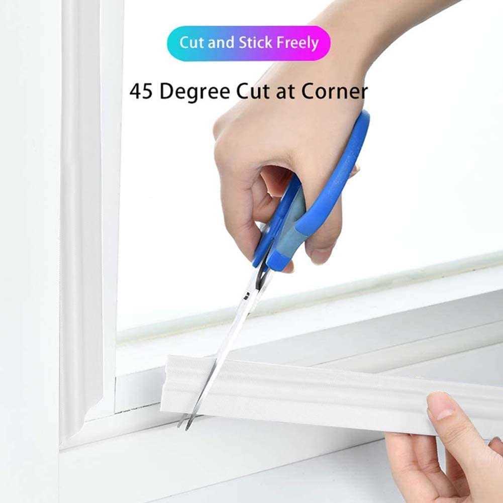 cuysfead 118 Inch Window Draft Stopper Foam Seal Strip Self Adhesive, Window Insulation and Door Side Weather Stripping Soundproof - Zenithce