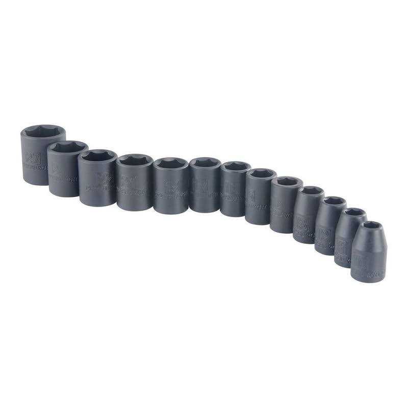 Pittsburgh 1/2 in. Drive Metric Impact Deep Socket Set - Zenithce