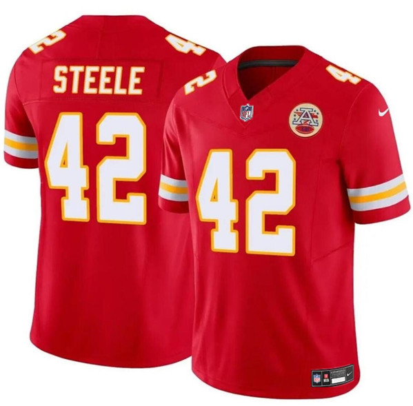 Kansas City Chiefs #42 Carson Steele Red F.U.S.E. Vapor Untouchable Limited Stitched Jersey - Zenithce