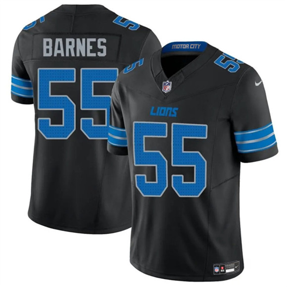 Detroit Lions #55 Derrick Barnes Black 2025 F.U.S.E. Vapor Limited Stitched Game Jersey - Zenithce