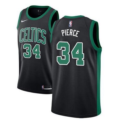 Boston Celtics #34 Paul Pierce Black Statement Edition Stitched Jersey - Zenithce