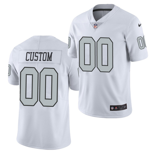 Las Vegas Raiders Customized Custom White Rush Color Limited Stitched Jersey - Zenithce