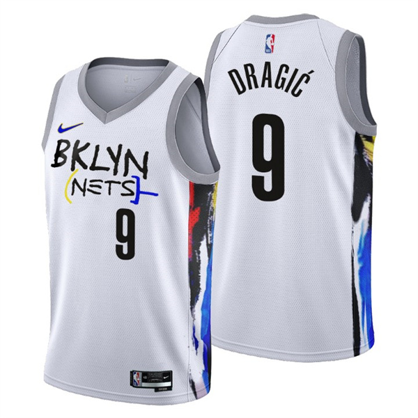 Brooklyn Nets #9 Goran Dragic 2022-23 White City Edition Stitched Jersey - Zenithce