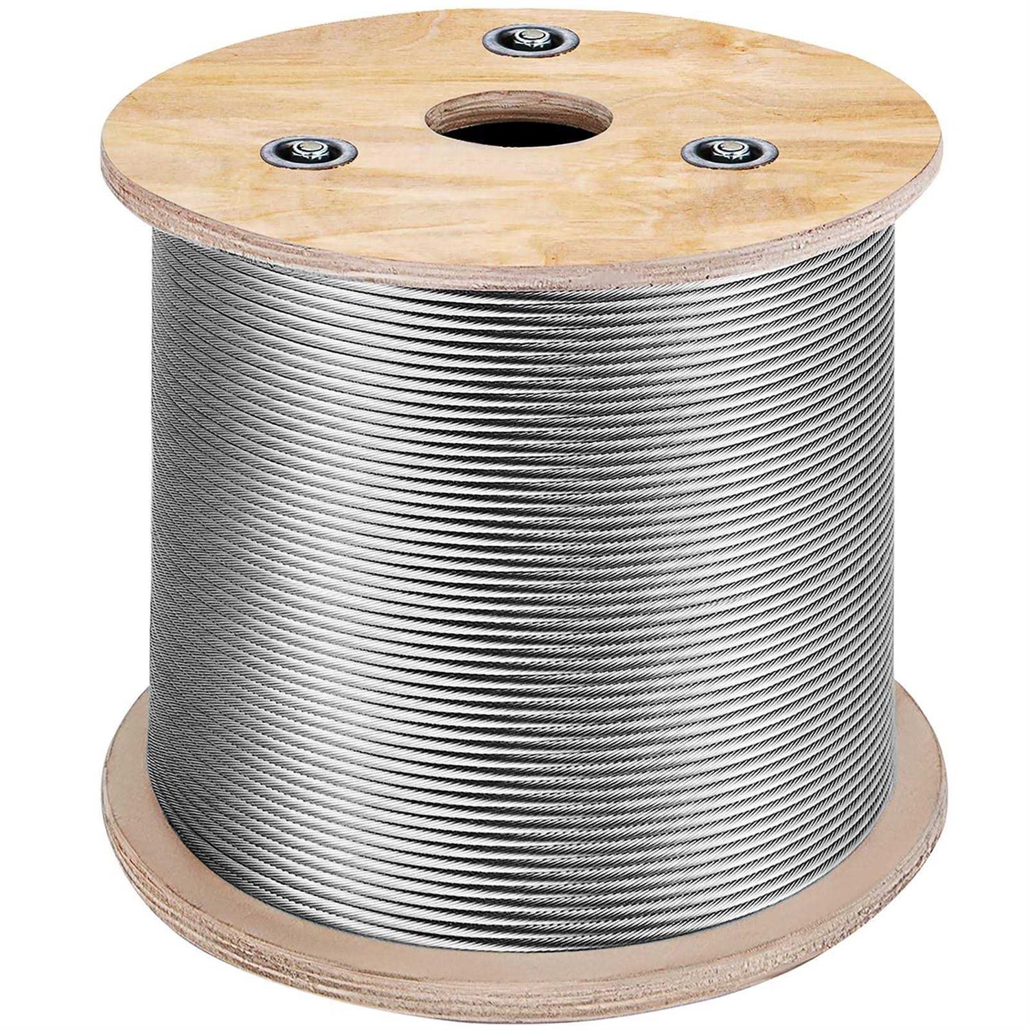 VEVOR 316 Stainless Steel Cable Wire Rope 7×7 316GSS7X700000001V0 - Zenithce