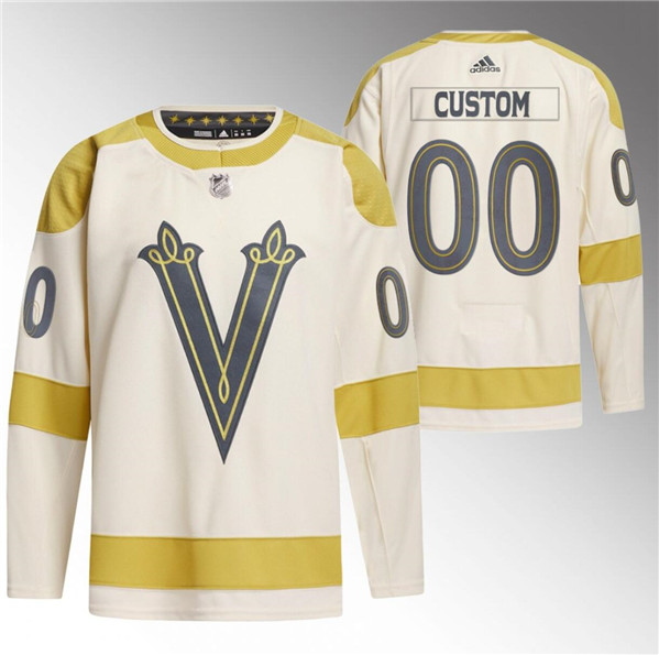 Vegas Golden Knights Custom Cream 2024 Winter Classic Breakaway Stitched Jersey - Zenithce
