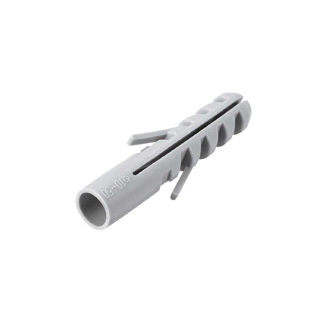 Harfington 10x50mm Expansion Pipe Anchor Tube Plastic Gray - Zenithce