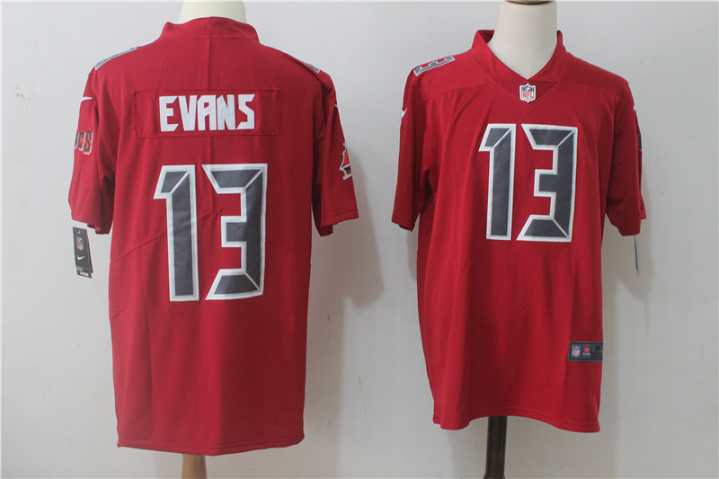 Tampa Bay Buccaneers #13 Mike Evans Red Stitched Limited Rush Nike Jersey - Zenithce