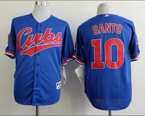 Cubs #10 Ron Santo Blue 1994 Turn Back The Clock Stitched Jersey - Zenithce
