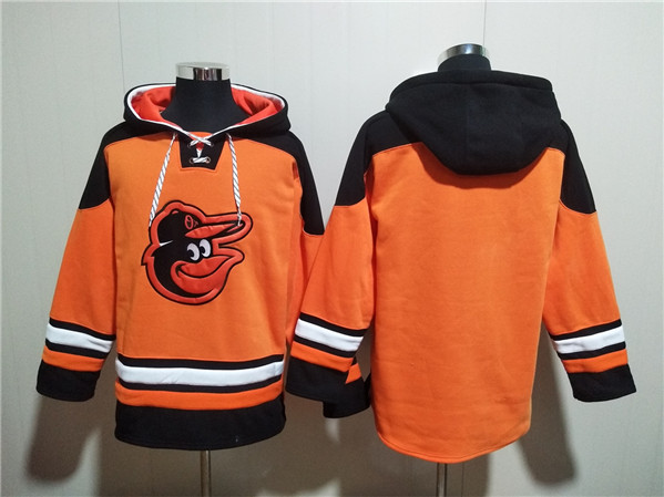 Baltimore Orioles Blank Orange Ageless Must-Have Lace-Up Pullover Hoodie - Zenithce