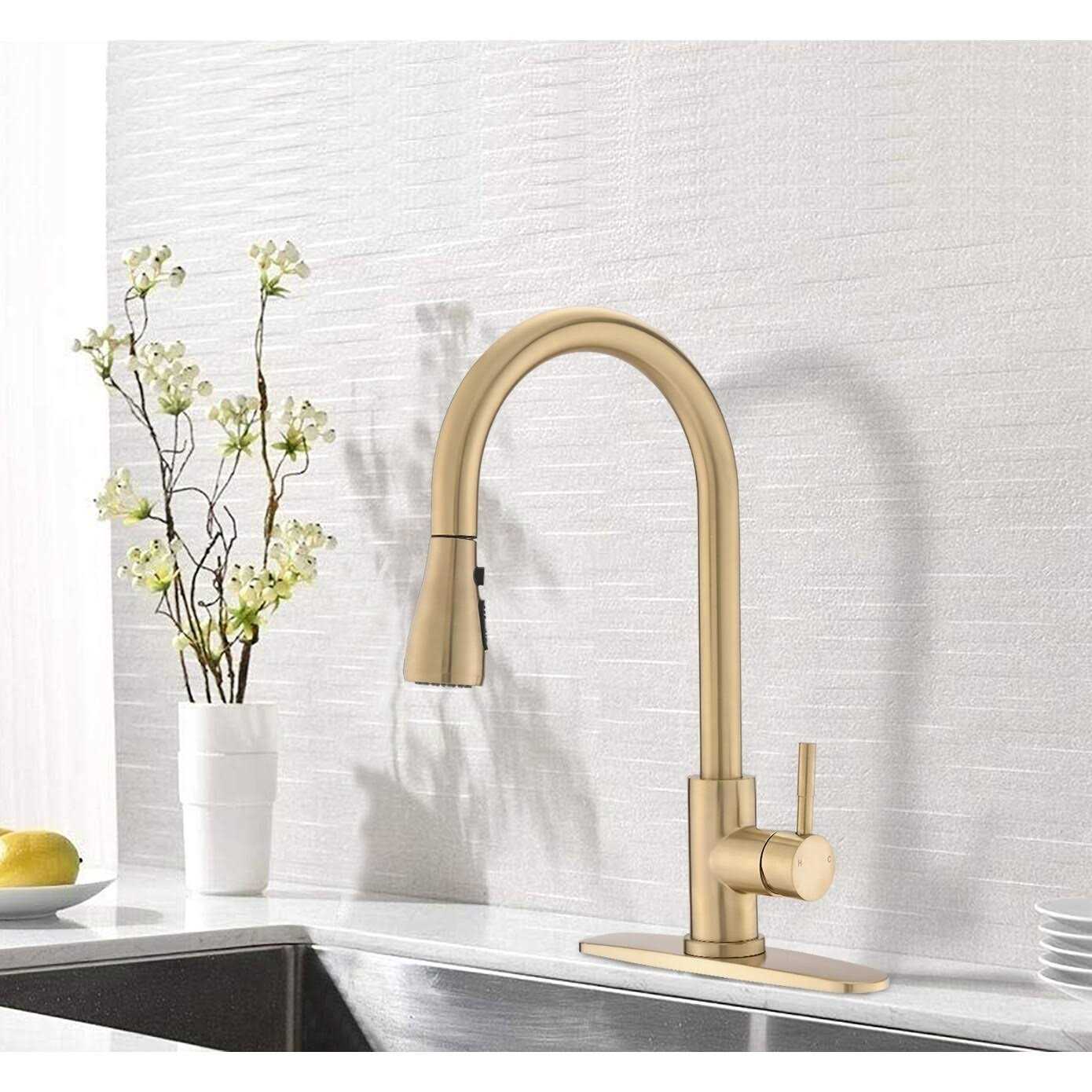 Proox Commercial Single Handle Pull Down Sprayer Kitchen Sink Faucet D3411-MB - Zenithce