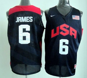 2012 Olympics Team USA #6 LeBron James Revolution 30 Swingman Blue Jersey - Zenithce