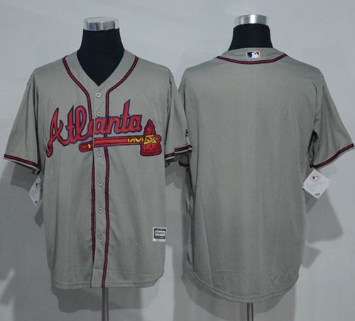 Braves Blank Grey New Cool Base Stitched Jersey - Zenithce