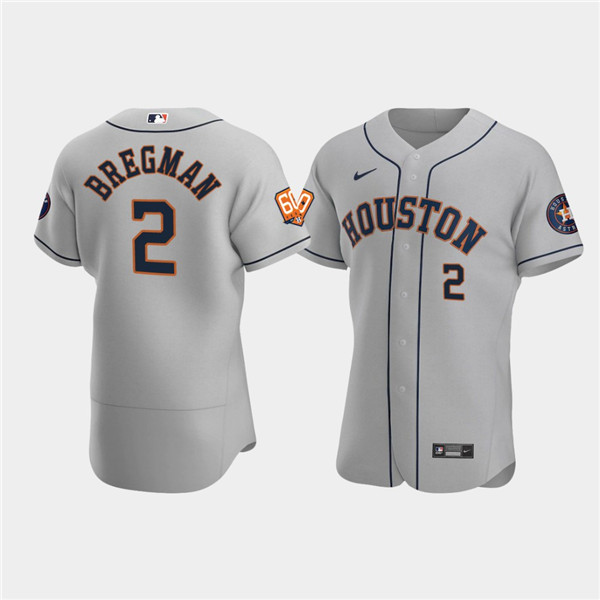 Houston Astros #2 Jose Altuve Gray 60th Anniversary Flex Base Stitched Baseball Jersey - Zenithce