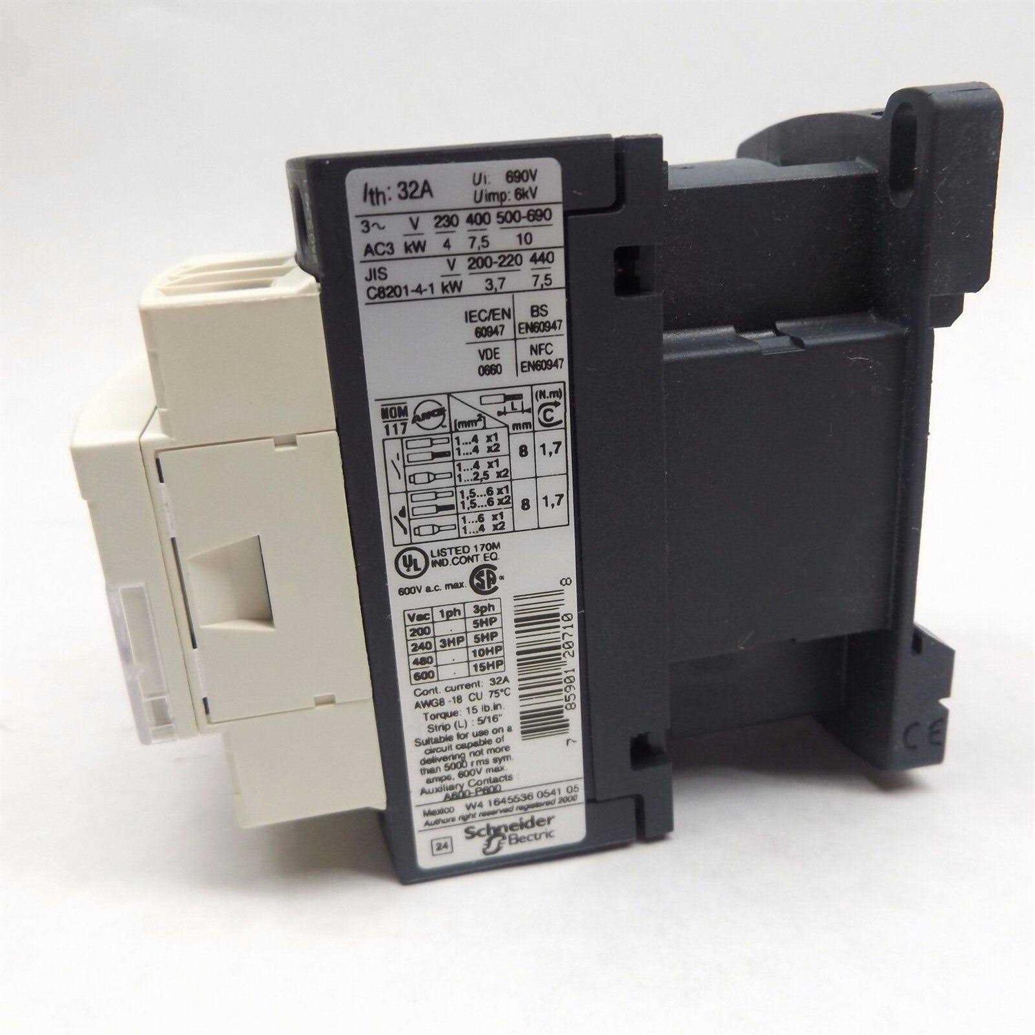 Schneider Electric LC1D09G7 IEC Magnetic Contactor - Zenithce