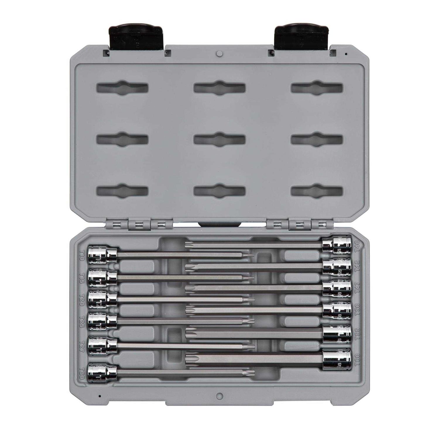 Tekton 3/8 Inch Drive Long Hex Bit Socket Set SHB91303 - Zenithce