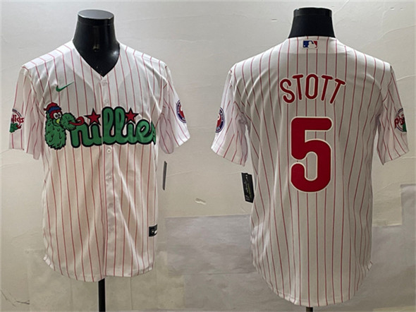 Philadelphia Phillies #5 Bryson Stott White Phanatic Cool Base Stitched Jersey - Zenithce