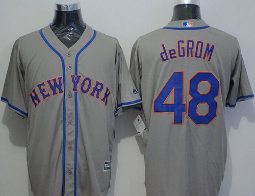 Mets #48 Jacob DeGrom Grey New Cool Base Stitched Jersey - Zenithce