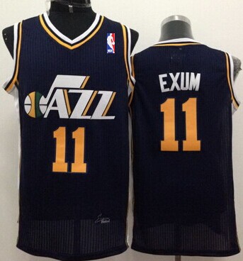 Utah Jazz #11 Dante Exum Navy Blue Swingman Jersey - Zenithce