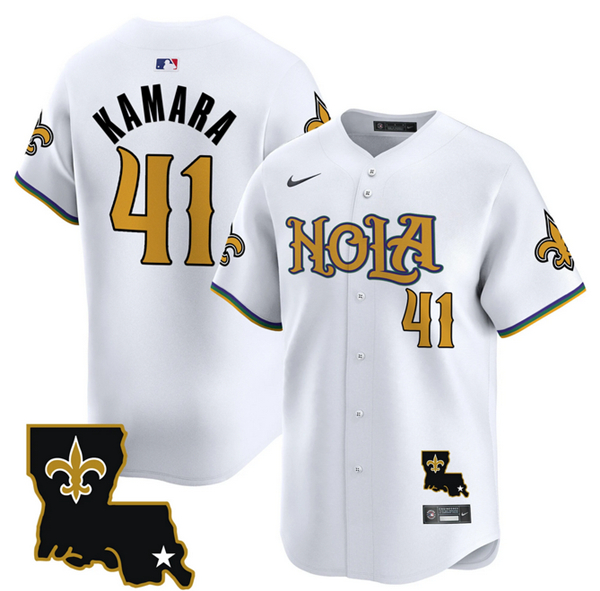 New Orleans Saints #41 Alvin Kamara White Cool Base Stitched Jersey - Zenithce