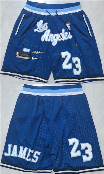 Los Angeles Lakers #23 LeBron James Blue 2026 Shorts (Run Small) - Zenithce