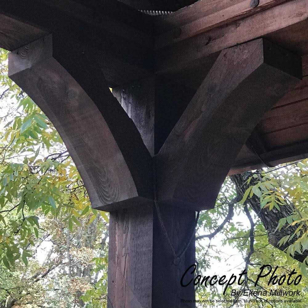 Ekena Millwork 4W x 14D x 14H Thorton Traditional Rough Sawn Bracket BKT04X14X14THR01RWR - Zenithce