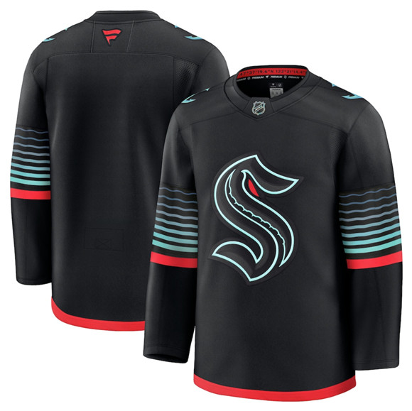 Seattle Kraken Blank Black Alternate Stitched Jersey - Zenithce