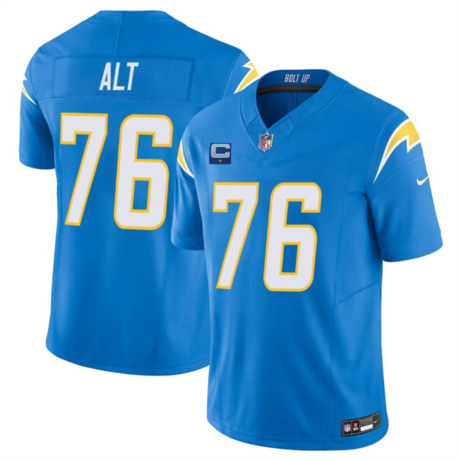 Los Angeles Chargers #76 Joe Alt Blue 2025 F.U.S.E With 1-Star C Patch Vapor Limited Stitched Jersey - Zenithce