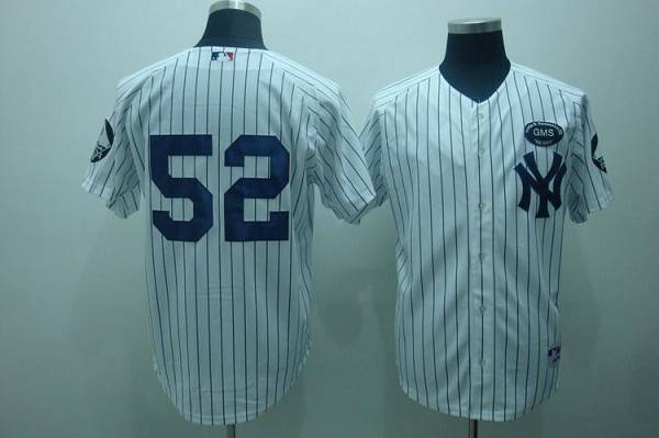 Yankees #52 C.C. Sabathia White GMS The Boss Stitched Jersey - Zenithce