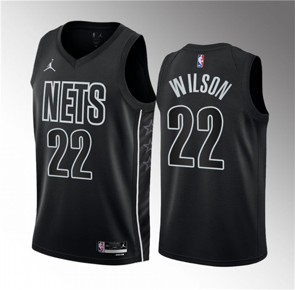 Brooklyn Nets #22 Jalen Wilson Black 2023 Draft Statement Edition Stitched Jersey - Zenithce