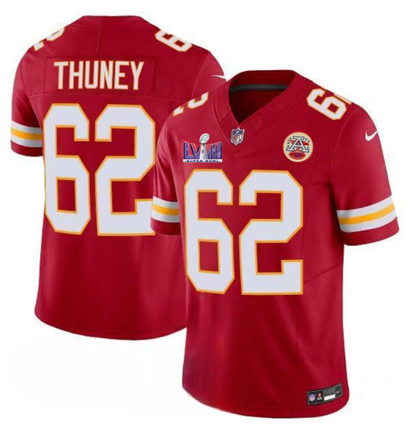 Kansas City Chiefs #62 Joe Thuney Red 2024 F.U.S.E. Super Bowl LVIII Patch Vapor Untouchable Limited Stitched Jersey - Zenithce