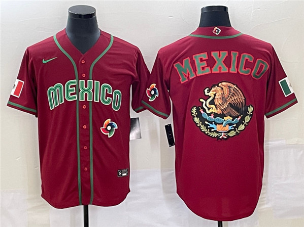 Mexico 2023 Red Team Big Logo World Classic Stitched Jersey - Zenithce