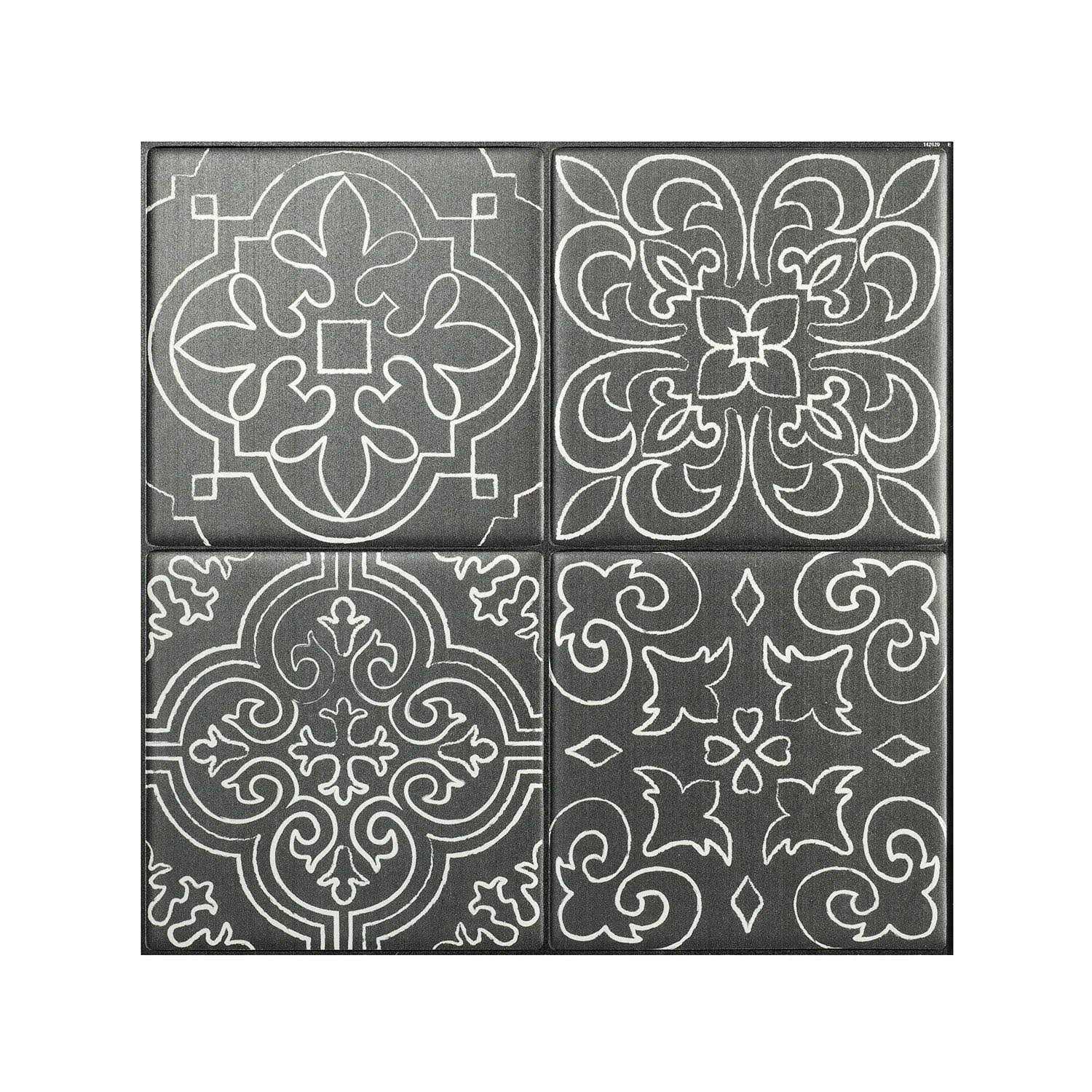 Smart Tiles Smart Panel Gray 30 in. x 8 in. Stainless Peel and Stick Tile SP0002-01-QG - Zenithce