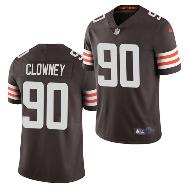 Cleveland Browns #90 Jadeveon Clowney Brown Vapor Untouchable Limited Stitched Jersey - Zenithce