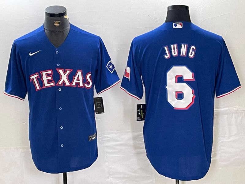 Texas Rangers #6 Josh Jung Royal Cool Base Stitched Jersey - Zenithce