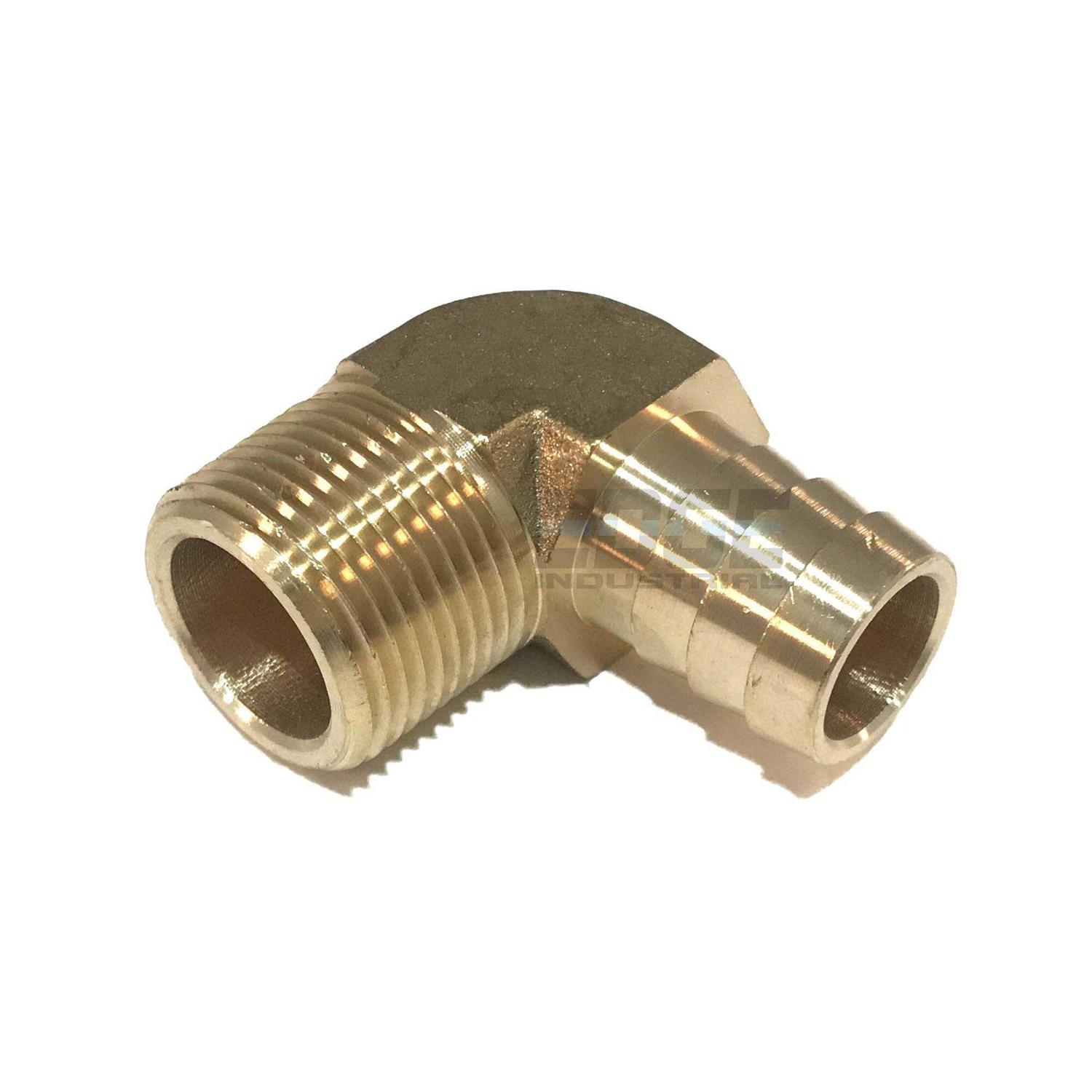 edge industrial hose id male npt mnpt 90 degree brass elbow fitting fuel/air/water/oil/gas/wog - Zenithce