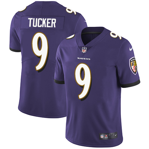 Baltimore Ravens #9 Justin Tucker Purple Vapor Untouchable Limited Jersey - Zenithce