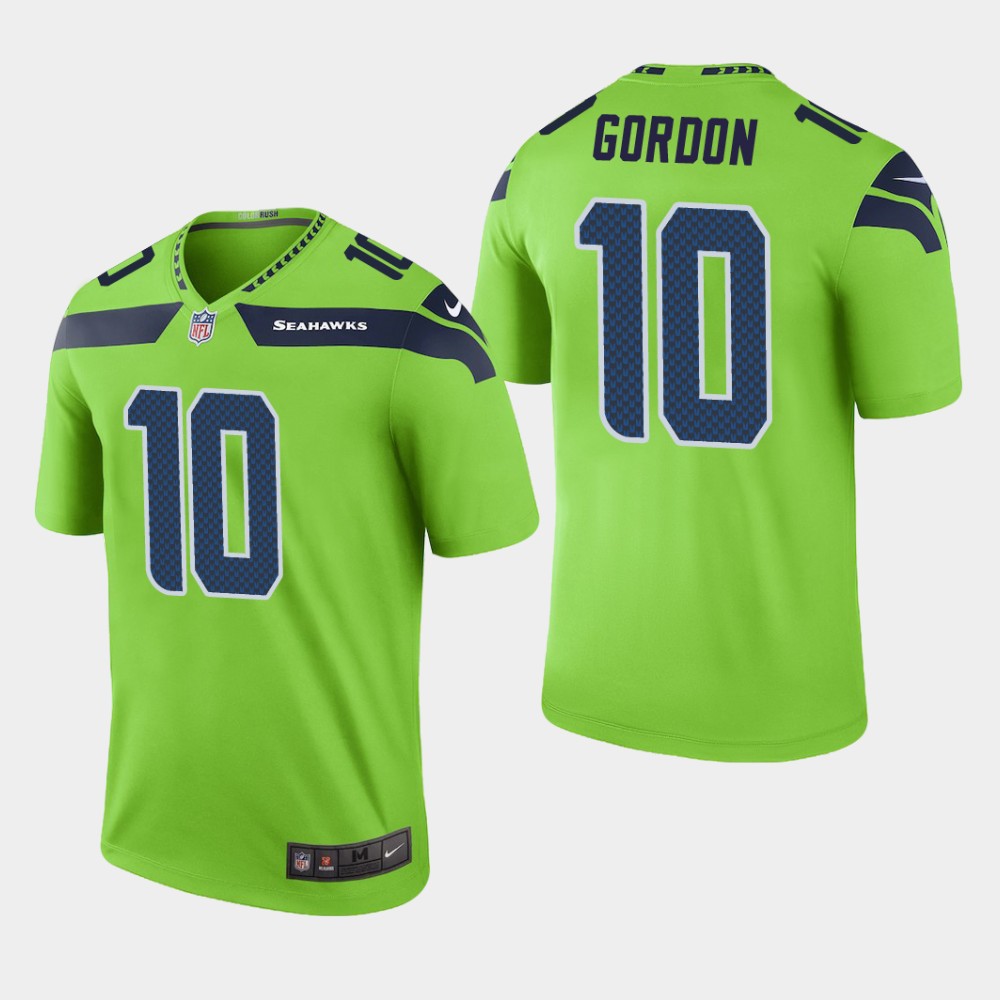 Seahawks #10 Josh Gordon Green Color Rush Stitched Jersey - Zenithce