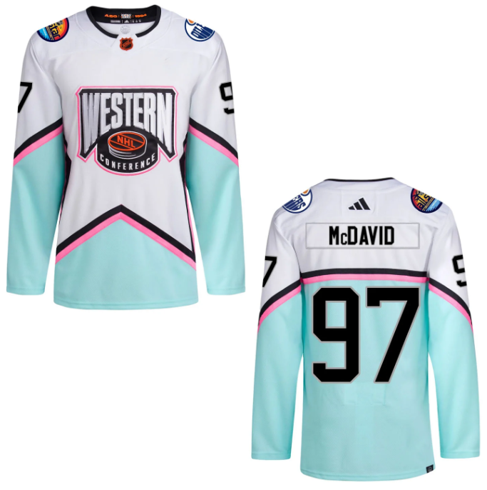 Edmonton Oilers #97 Connor McDavid 2023 White All-Star Game Stitched Jersey - Zenithce