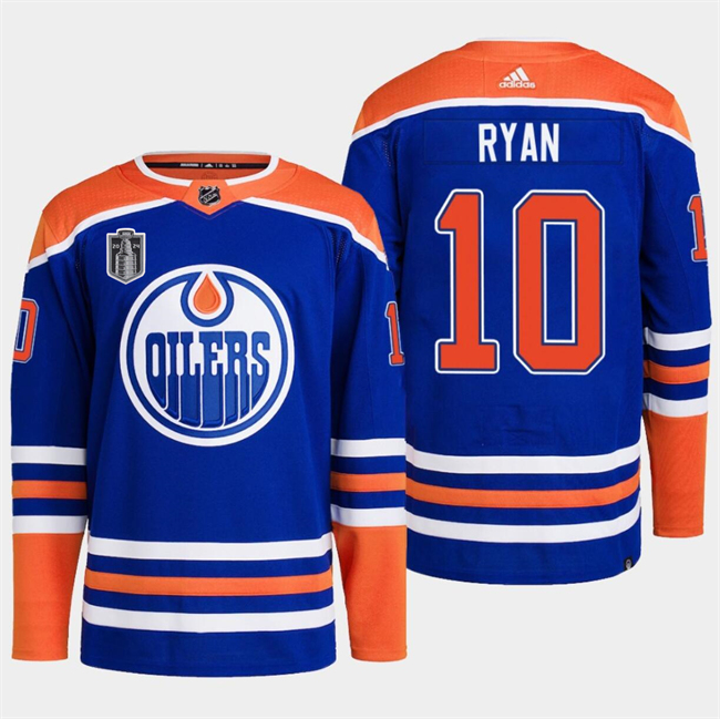 Edmonton Oilers #10 Derek Ryan Royal 2024 Stanley Cup Final Patch Stitched Jersey - Zenithce