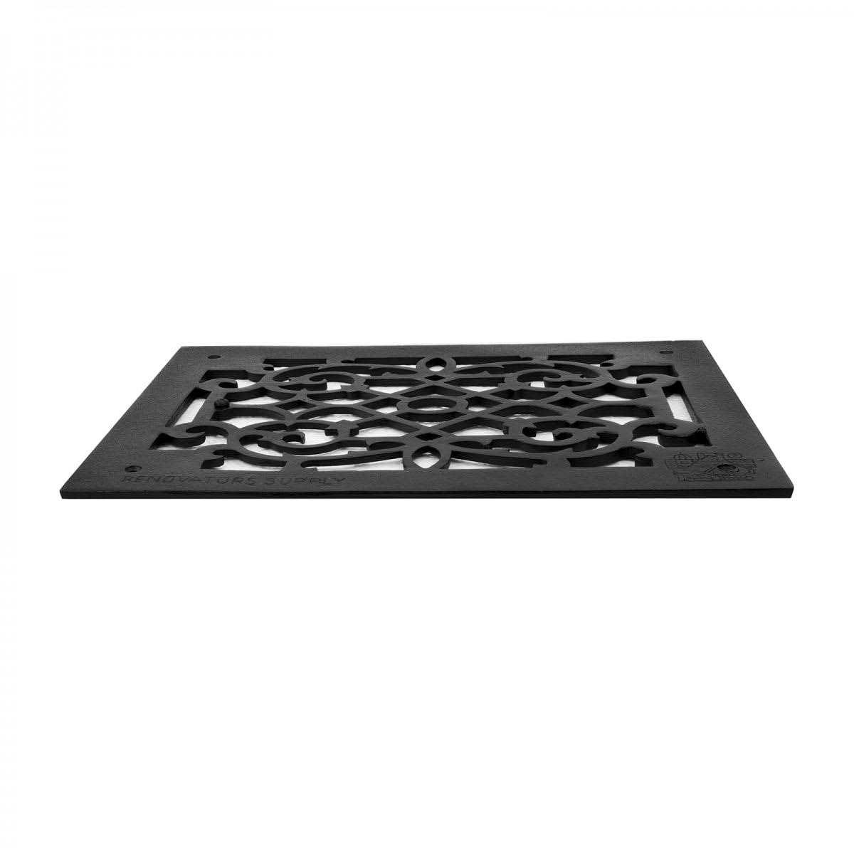 The Renovators Supply Inc. Floor Heat Air Register Grille Cast Aluminum Victorian Overall - Zenithce