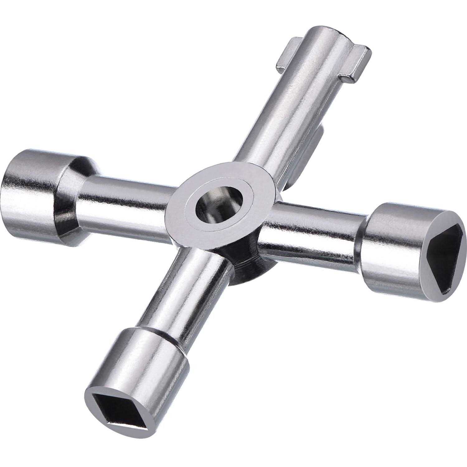 Willbond 4-way multi-functional utilities key for electric water gas meter box cupboard cabinet opening key - Zenithce