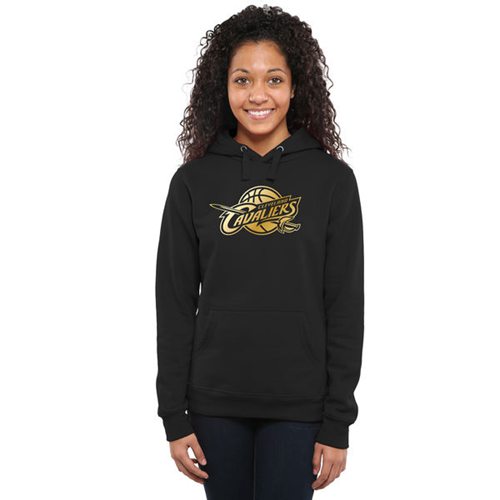 Women's Cleveland Cavaliers Gold Collection Pullover Hoodie Black - Zenithce